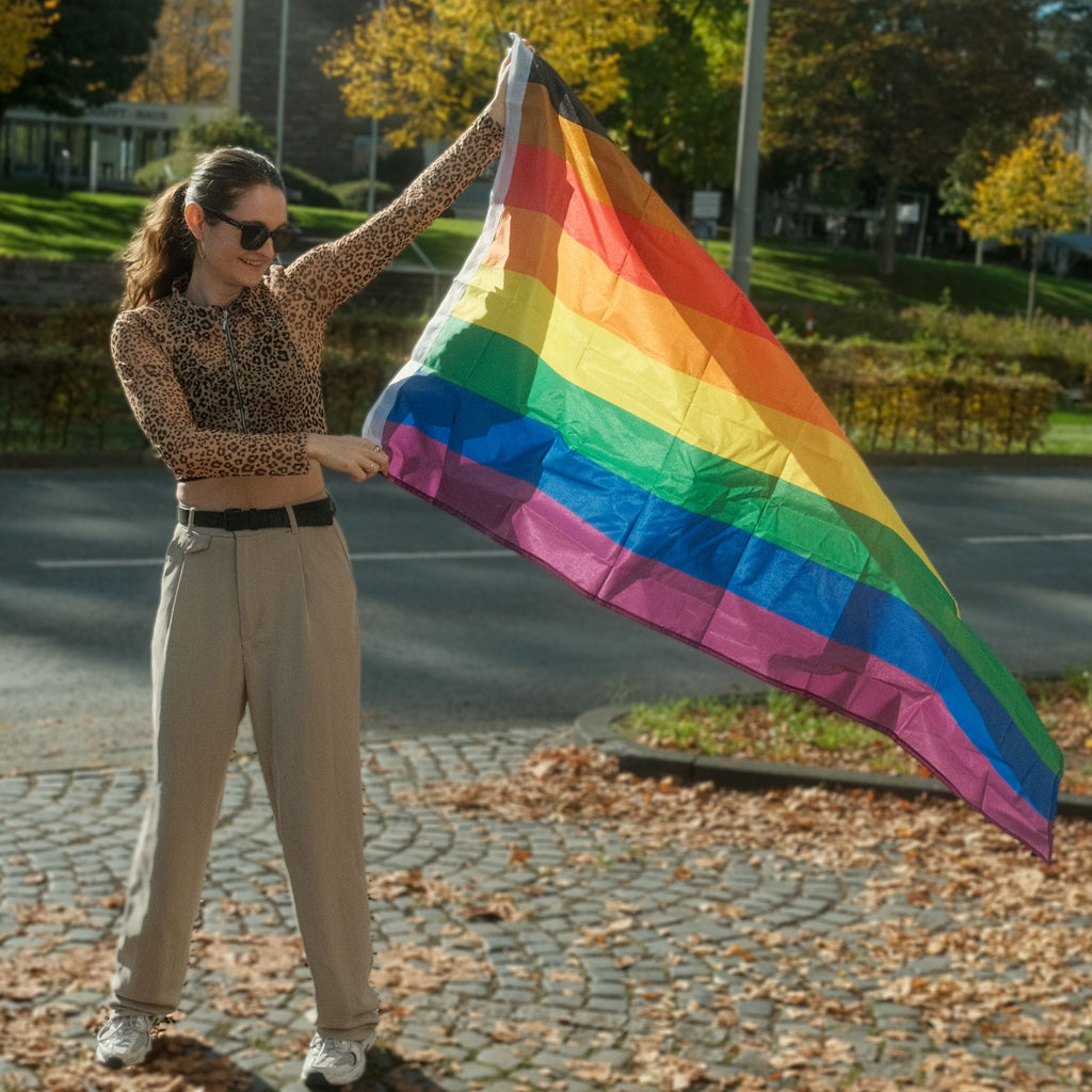 Philadelphia Pride Flagge – 90×150 cm Stofffahne mit Ösen für CSD & Festival