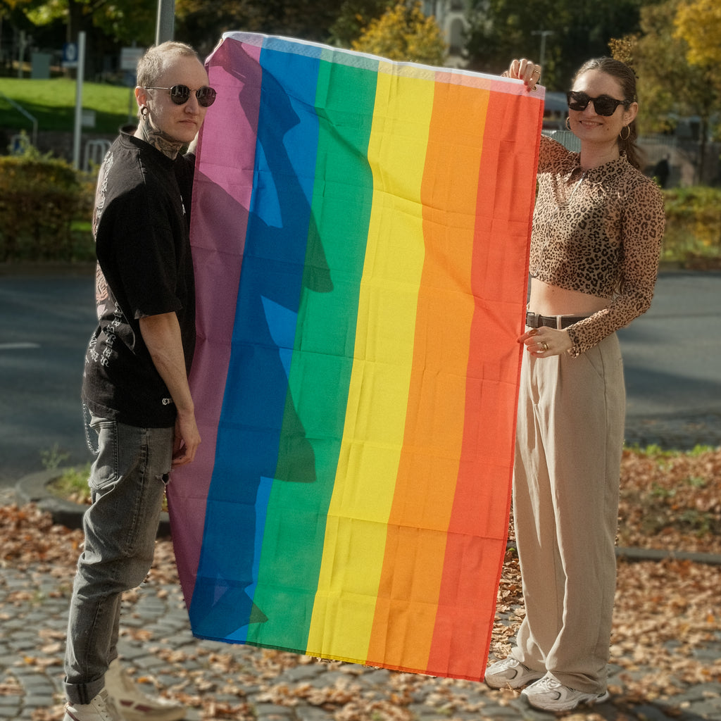 LGBT Pride Flagge – 90×150 cm Stofffahne mit Ösen für CSD & Festival