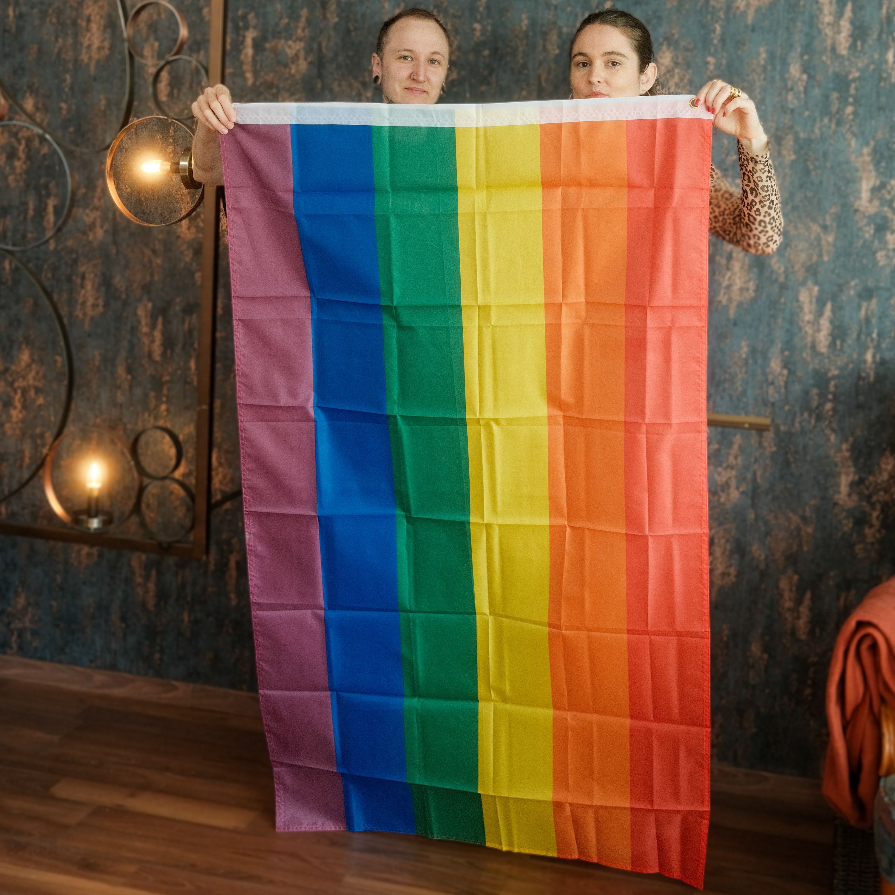 LGBT Pride Flagge – 90×150 cm Stofffahne mit Ösen für CSD & Festival