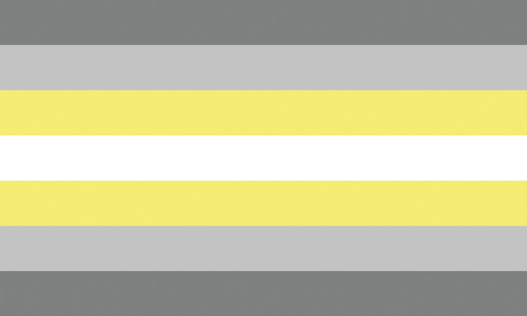 Demigender Pride Flagge – 90×150 cm Stofffahne mit Ösen für CSD & Festival