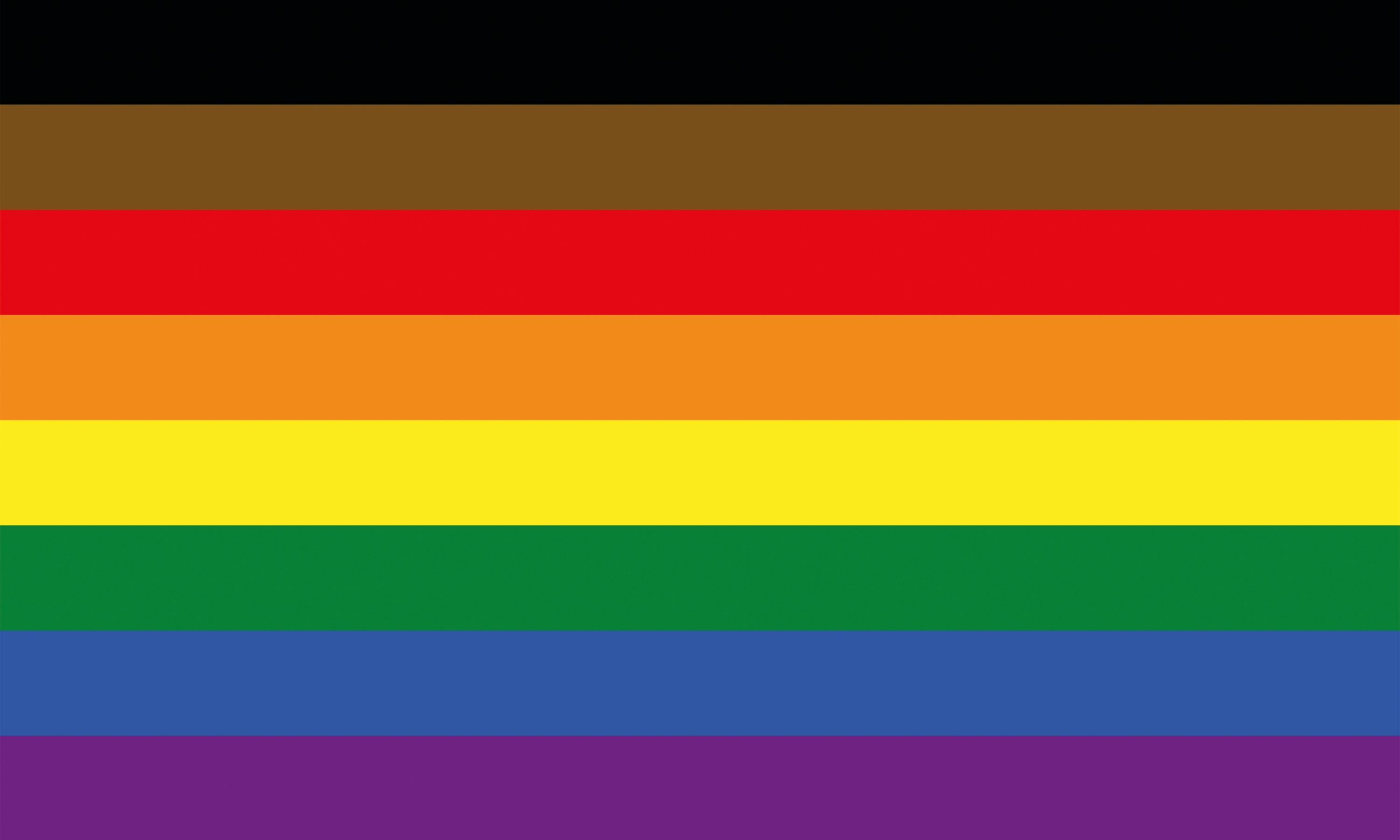 Philadelphia Pride Flagge – 90×150 cm Stofffahne mit Ösen für CSD & Festival